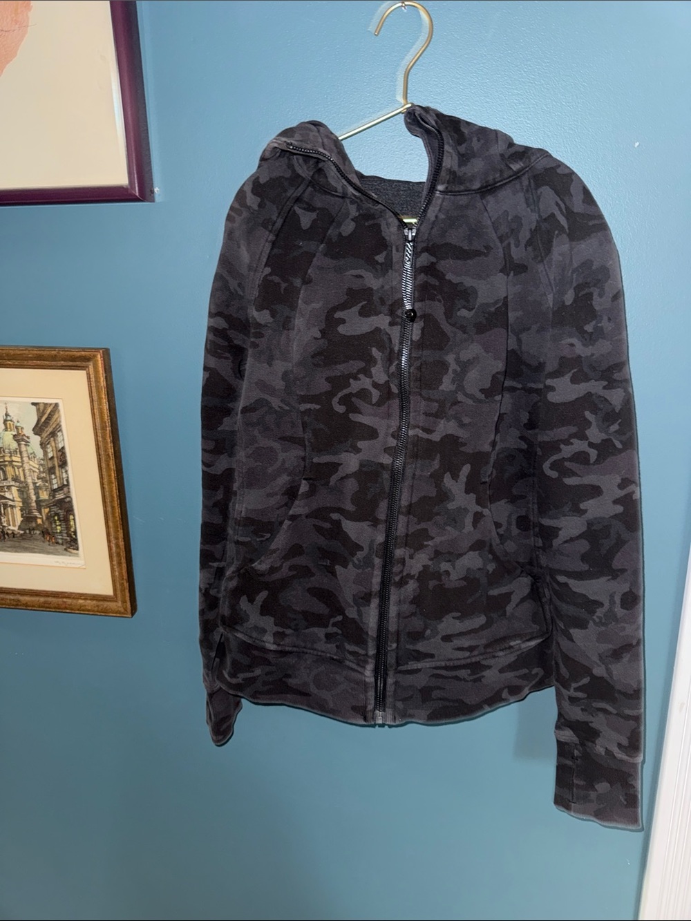 lululemon athletica Black Camouflage Zip Hoodie